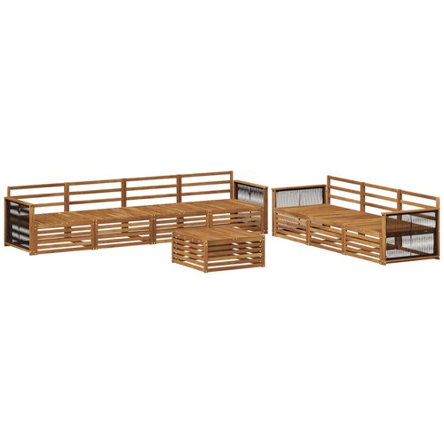 vidaXL Zunanja garnitura za sedenje 8 pcs Naravna Masiven les akacije, (5000281167) Cene