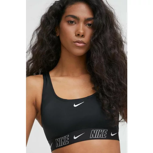 Nike Kupaći grudnjak Logo Tape boja: crna, lagano učvršćene košarice