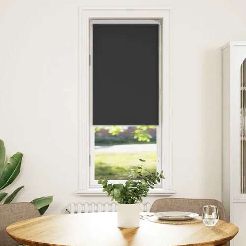 vidaXL Roller Blind Blackout Black 40x150 cm Širina tkanine 35,7 cm