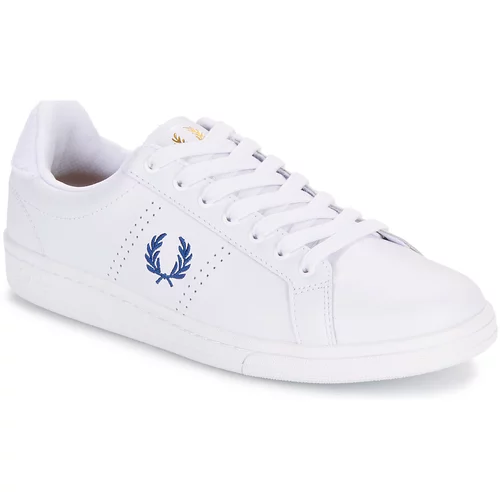 Fred Perry B721 Leather / Towelling Bijela