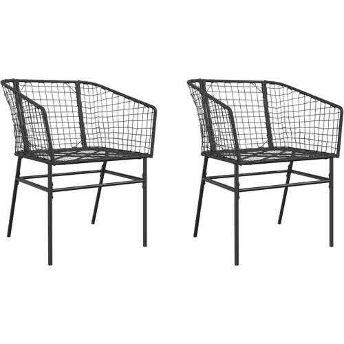 Maison Chic Vrtni Stoli - Stol za vrt 2 kosa črne barve poli ratan JS504, (21877258) Cene