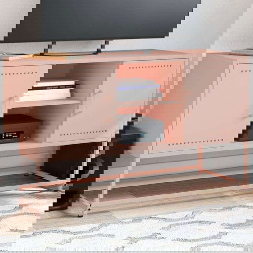 vidaXL TV omarica roza 100,5x39x60,5 cm jeklo Cene