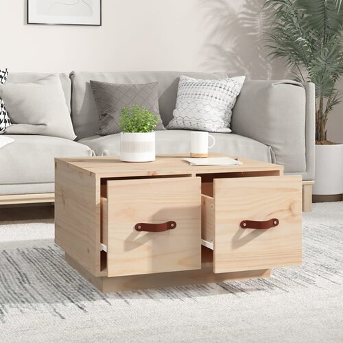 VidaXL Stolić za kavu 60 x 53 x 35 cm od masivne borovine Slike