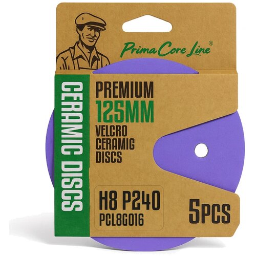  Brusni disk Ceramic, 125 mm, H8, P240, 5 komada Slike
