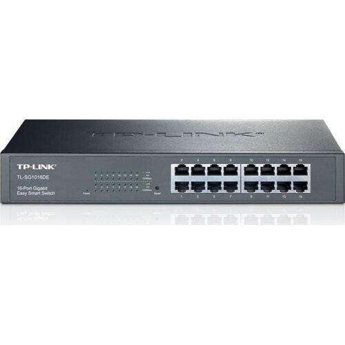 Tp-link TL-SG1016DE mrežni prekidač Upravljano L2 Gigabit Ethernet (10/100/1000) Crno Cijene