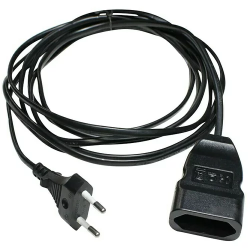 VOLTOMAT Produžni kabel s Euro priključkom i prekidačem (Crne boje, 3 m, H03VVH2-F, Broj parica: 2, 0,75 mm²)