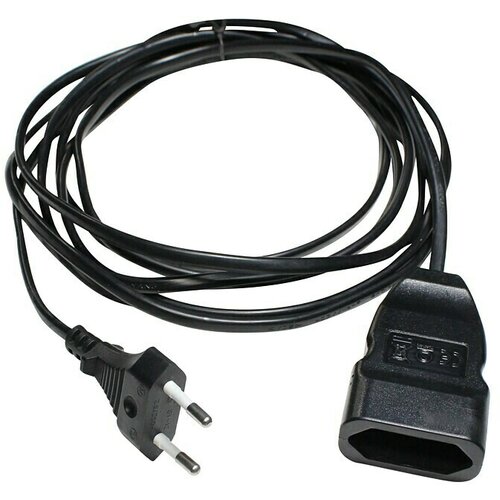 VOLTOMAT Produžni kabel s Euro priključkom i prekidačem (Crne boje, 3 m, H03VVH2-F, Broj parica: 2, 0,75 mm&amp;sup2;) Slike