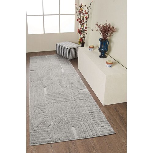 Conceptum Hypnose tepih 691B, pravougaoni, 120x400 cm, sivi Cene