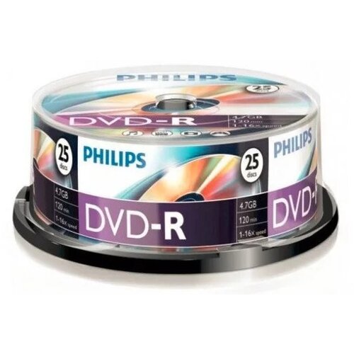 Philips DVD-R47CB 16x DVD disk za snimanje, kutija za kolače Slike