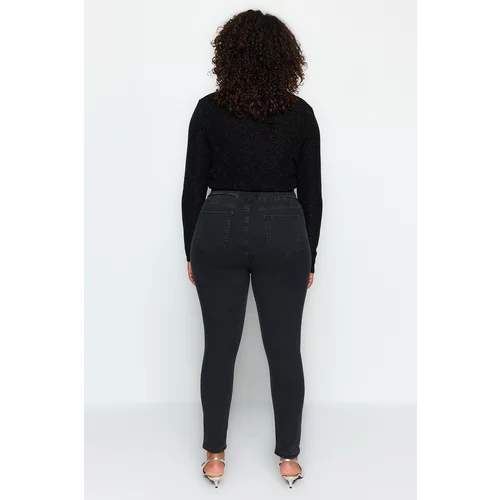 Trendyol Curve Anthracite High Waist Flexible Skinny Jeans