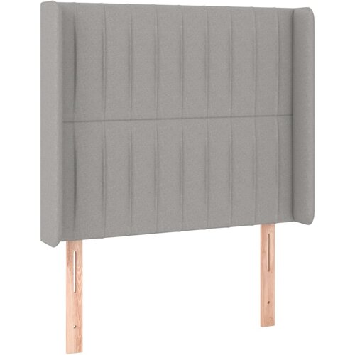 Maison Chic vzglavna omarica - nočna omarica - posteljna omarica z u&scaron;esi svetlo sivo 103x16x118/128 cm blago, (21713299) Cene