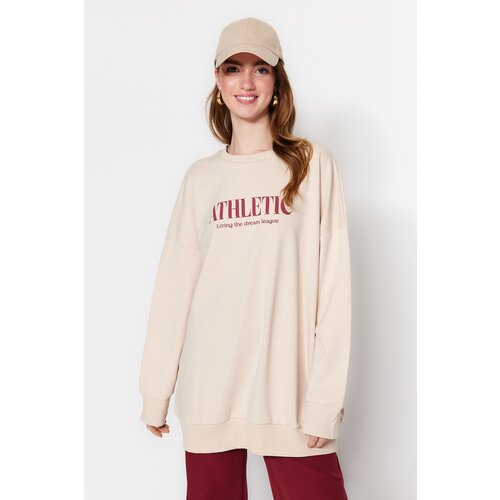 Trendyol Sweatshirt - Beige - Regular fit Slike