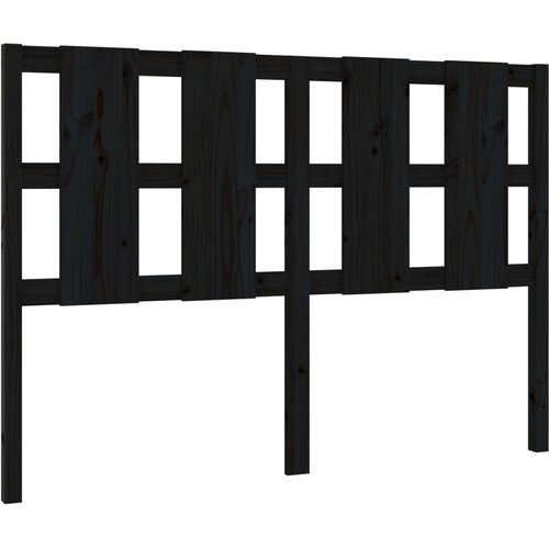 Maison Chic posteljno vzglavje - vzglavna omarica - nočna omarica črno 125,5x4x100 cm trdna borovina, (21706415) Cene