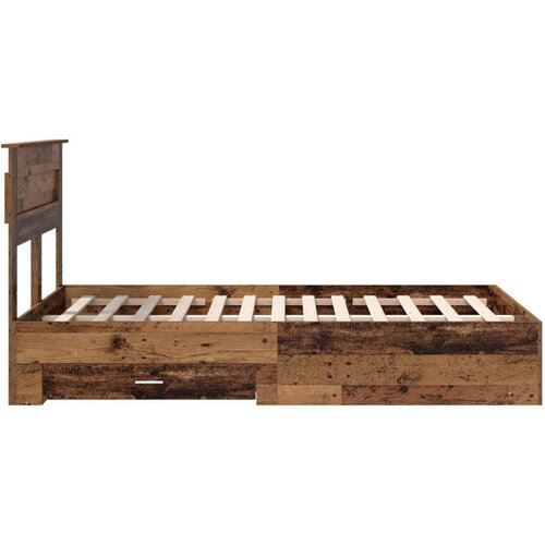  Okvir za krevet Staro drvo 120 x 190 cm Konstruirano drvo Slike