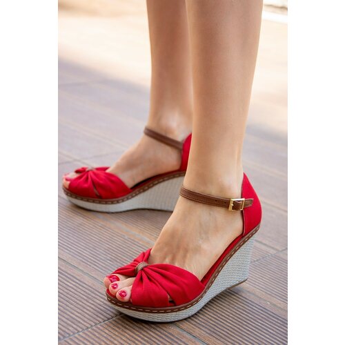 Fox Shoes Red Women's Wedge Heeled Shoes Slike