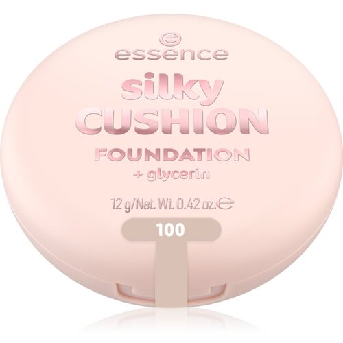 Essence silky CUSHION FOUNDATION tekoči puder v gobici s srednjo prekrivnostjo odtenek 100 12 g Slike