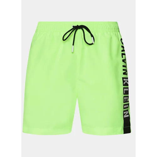 Calvin Klein Swimwear Kopalne hlače KM0KM00991 Zelena Regular Fit