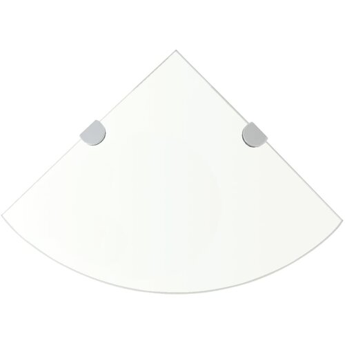 VidaXL Kotne police 2 kosa s kromiranimi nosilci steklo 25x25 cm, (20622839) Slike
