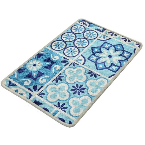 Foutastic Plavi kupaonski tepih 60x40 cm Seramik - Slike