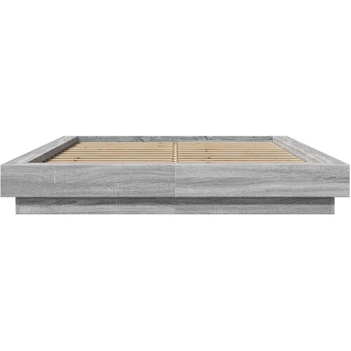 VidaXL Okvir kreveta siva boja hrasta 135 x 190 cm konstruirano drvo Slike