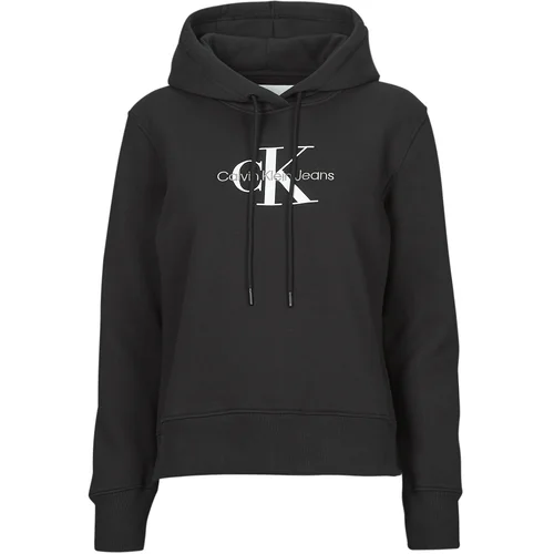 Calvin Klein Jeans Puloverji MONOLOGO REGULAR HOODIE Črna