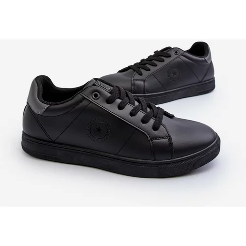 Big Star Men's Eco Leather Black Low-Top Sneakers
