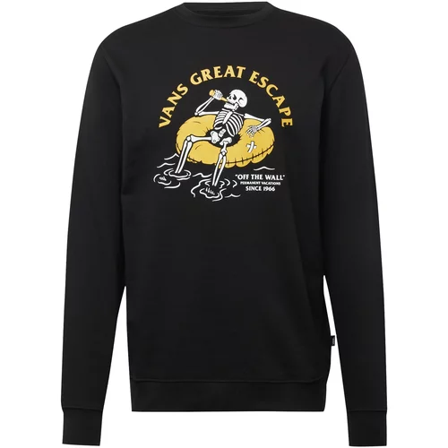 Vans Sweater majica 'PERMANENT VACATION CREW' žuta / crna / bijela