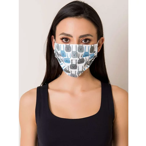 Fashion Hunters white cotton protective mask with an imprint
