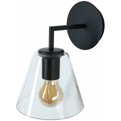 SULION Crna zidna svjetiljka Gasby, ø 16 cm