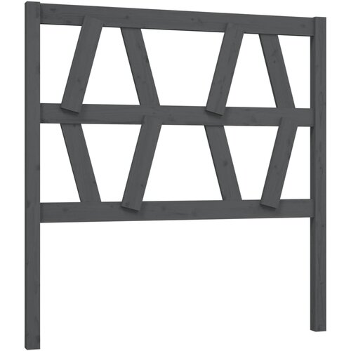 Maison Chic posteljno vzglavje - vzglavna omarica - nočna omarica sivo 81x4x100 cm trdna borovina, (21705243) Cene