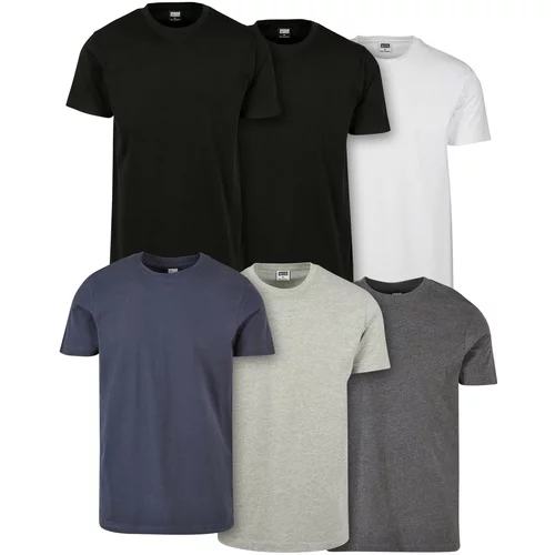 UC Men Basic Tee 6-Pack blk/blk/wht/nvy/hthrgry/chrcl