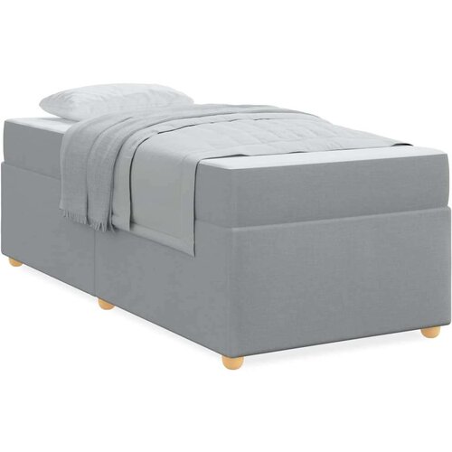  Okvir kreveta s madracem Svjetlosiva 100 x 200 cm tkanina Slike