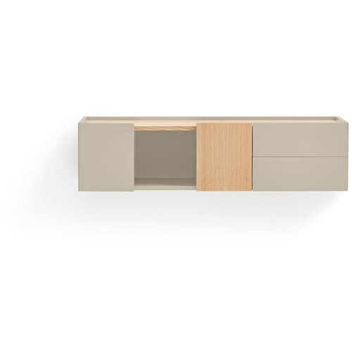 Teulat Svijetlo siva/u prirodnoj boji niska komoda u dekoru hrasta 110x23 cm Otto – Cene