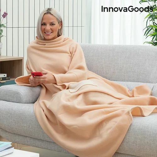 InnovaGoods Single Sleeved Blanket with Central Pocket Faboulazy