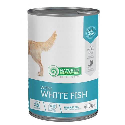 Natures Protection dog sensibile digestion white fish konzerva 400g Cene