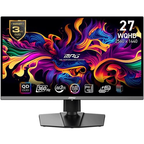 MSI MPG 271QRX QD-OLED računalni monitor 67,3 cm (26.5") 2560 x 1440 pikseli Wide Quad HD QDOLED Črna Cene