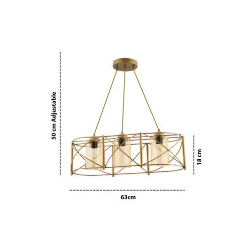 Opviq Luster Dratrio Glass Gold Yellow Cene