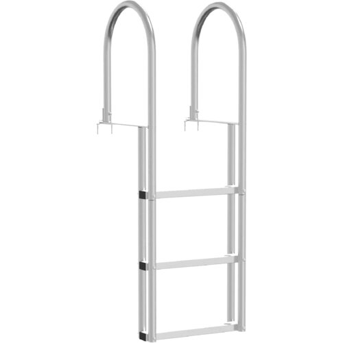  Ljestve za dok s 3 koraka Srebrno 45 x 11,5 x 134 cm Aluminij Slike