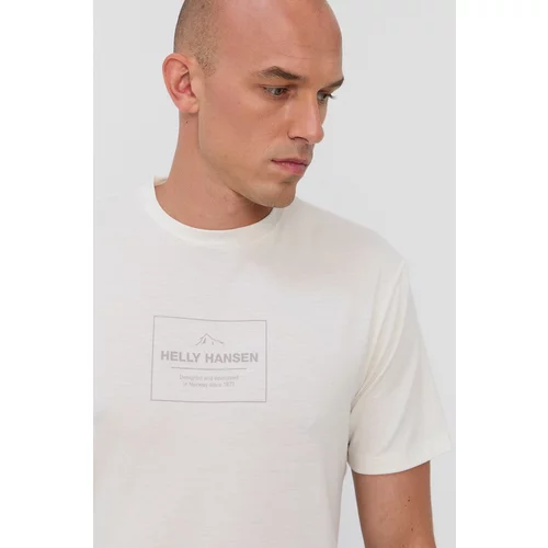 Helly Hansen Kratka majica moški, kremna barva