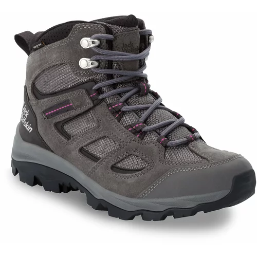Jack Wolfskin Trekking čevlji Vojo 3 Texapore Mid W 4042472 Tarmac Grey / Pink