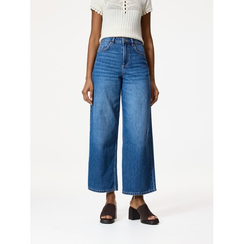 Reserved Wide leg traperice - plavo Cene