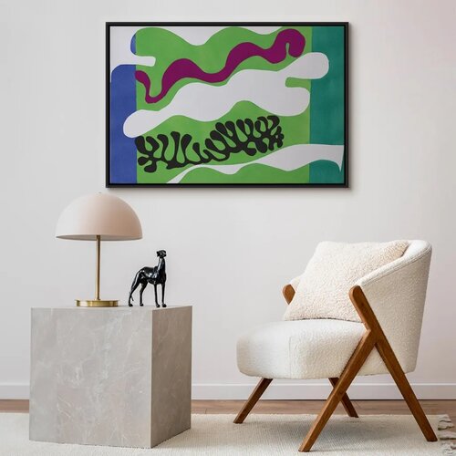  Slika - Henri Matisse &amp;ndash; Lagoon II (from Jazz) 60x40 U crnom drvenom okviru Slike