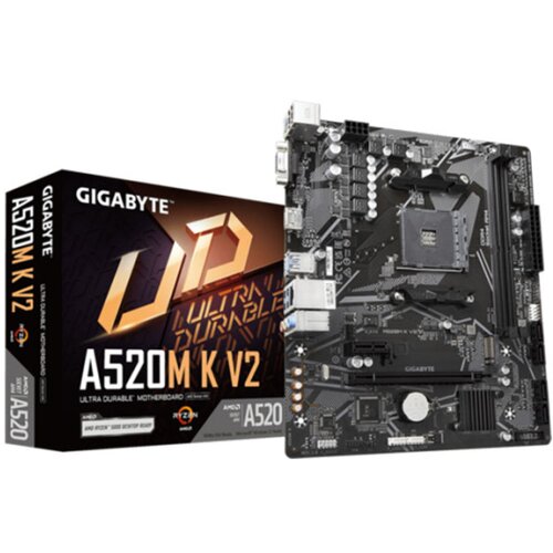 Gigabyte MB A520M K V2 AM4 2xDDR4M.2, 4xSATA, 6xUSB, VGA, HDMI, mATX Cijene