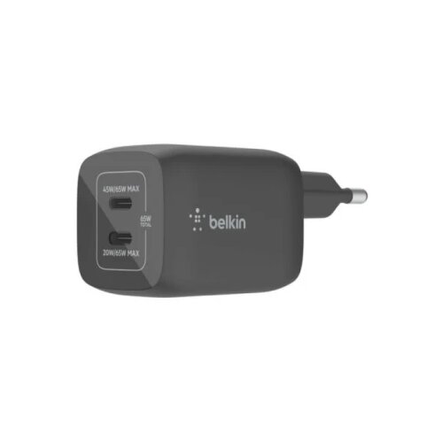 Belkin Boost Charge 65W PD PPS GaN kućni punjač bez kabla Crni Slike