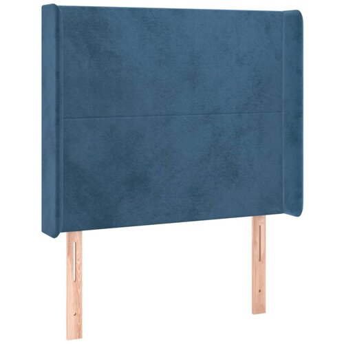 Maison Chic vzglavna omarica - nočna omarica - posteljna omarica z u&amp;scaron;esi temno modro 83x16x118/128 cm žamet, (21712590) Slike