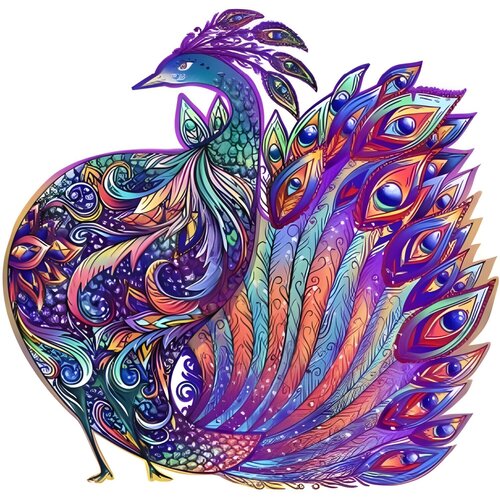 Drvene puzzle - Peafowl / S KP22006 Slike