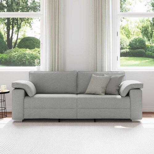 SOFA za 3 osobe Oblačnosiva 220 cm tkanina Slike