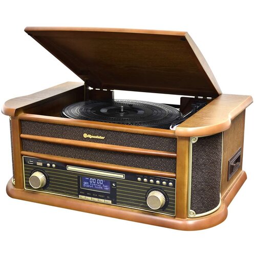 Roadstar HIF-1993D+BT retro muzički centar sa gramofonom, CD-om i DAB+ radiom Slike