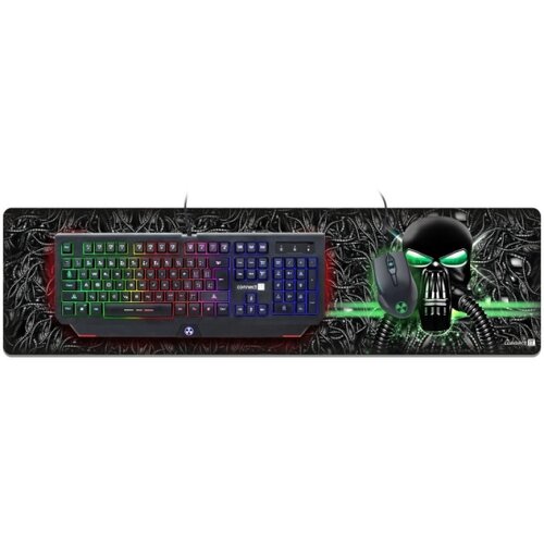 Connect IT CMP-1110-LG - Podloga za tastaturu i mi&amp;scaron; 88,6x24,5 cm crna/zelena Slike