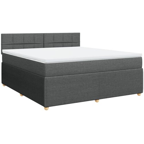 Maison Chic Box spring postelja - Vzmetna postelja z vzmetnico temno siva 180x200 cm blago SL24692, (21890598) Cene